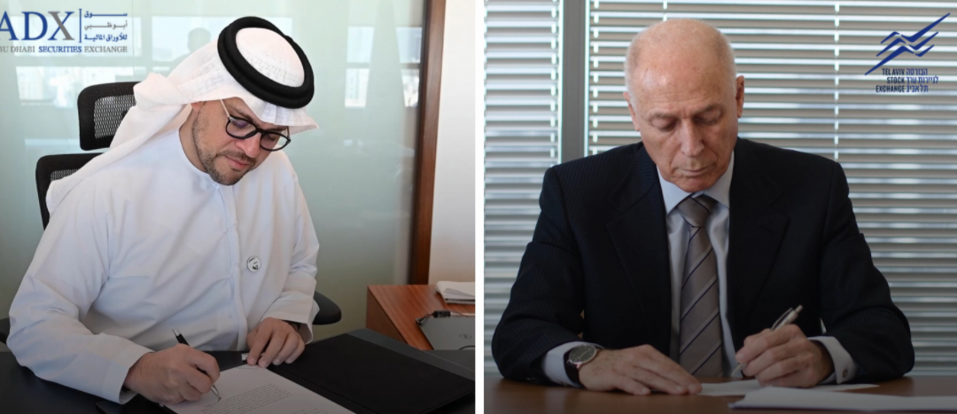 The Abu Dhabi Stock Exchange (ADX) and the Tel Aviv Stock Exchange (TASE) today signed a Memorandum of Understanding