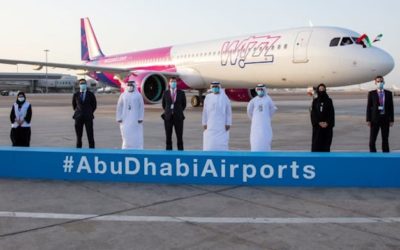 Emirati airline Wizz Air Abu Dhabi first landed in Tel Aviv on Sunday